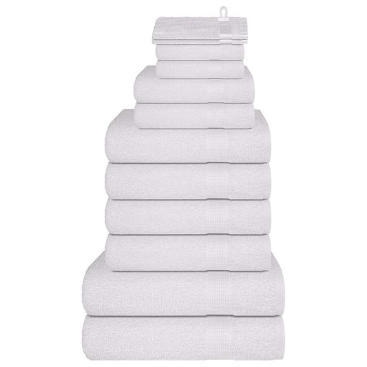 12-piece towel set white 360 ​​gsm 100% cotton