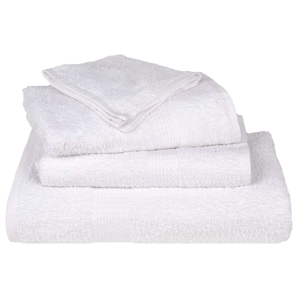 12-piece towel set white 360 ​​gsm 100% cotton