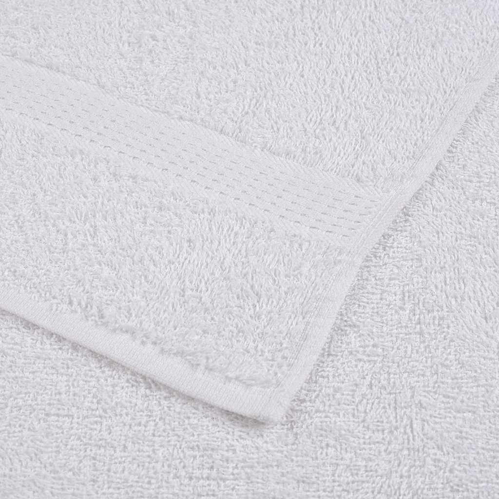 12-piece towel set white 360 ​​gsm 100% cotton