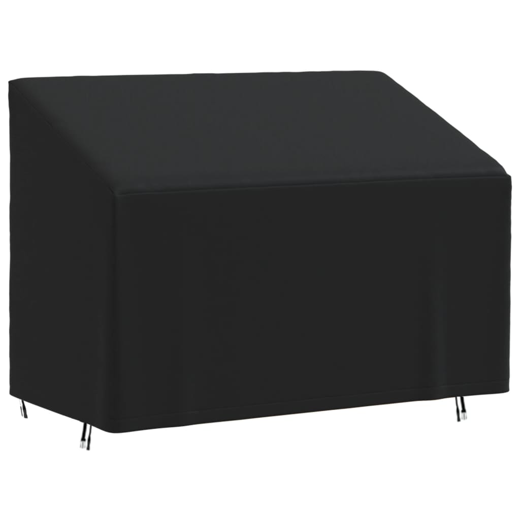 2-seater Bench cover black 134x70x65/94 cm 420D Oxford