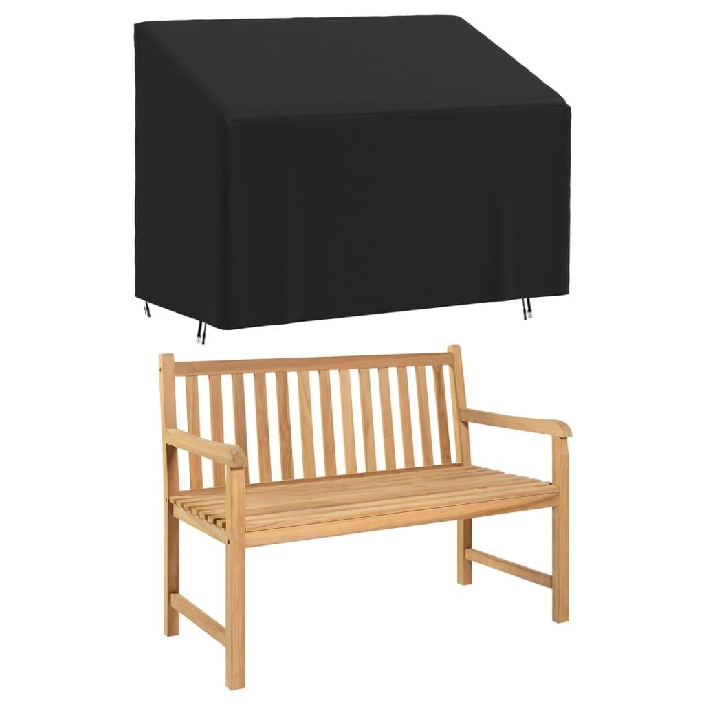 2-seater Bench cover black 134x70x65/94 cm 420D Oxford