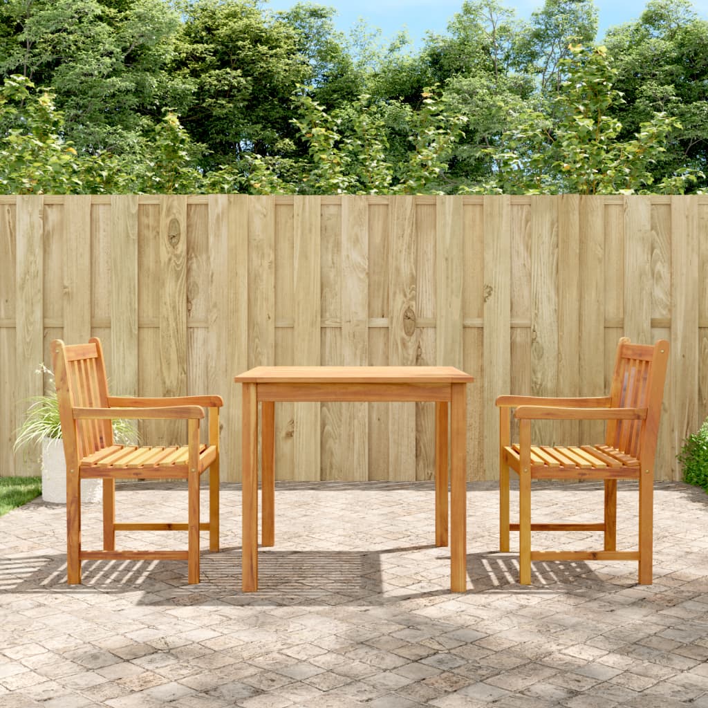 3-piece outdoor dining set solid acacia wood