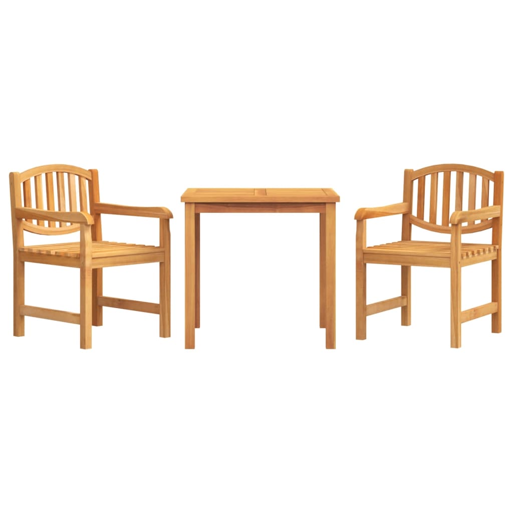 3-piece outdoor dining set solid teak