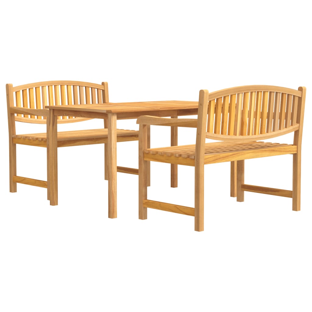 3-piece outdoor dining set solid teak