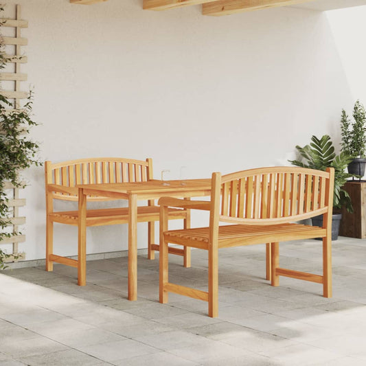 3-piece outdoor dining set solid teak