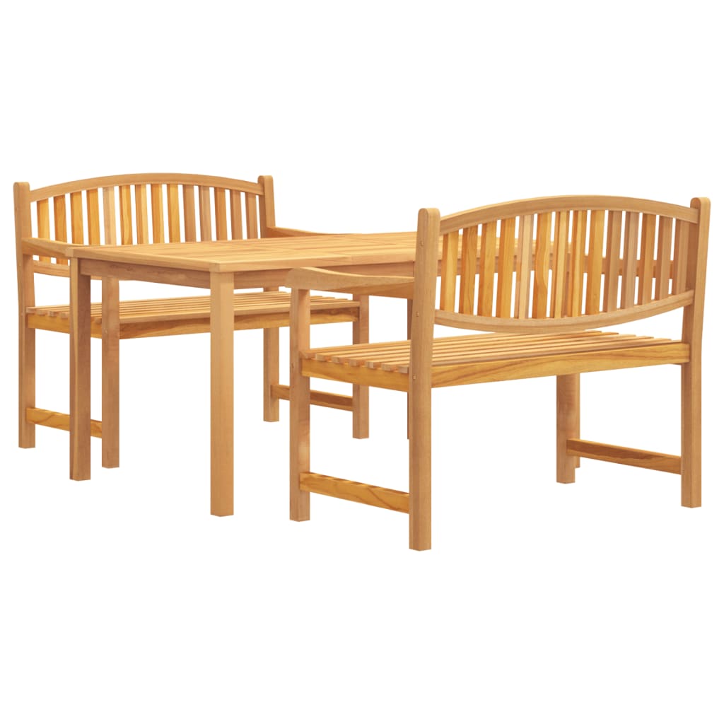 3-piece outdoor dining set solid teak