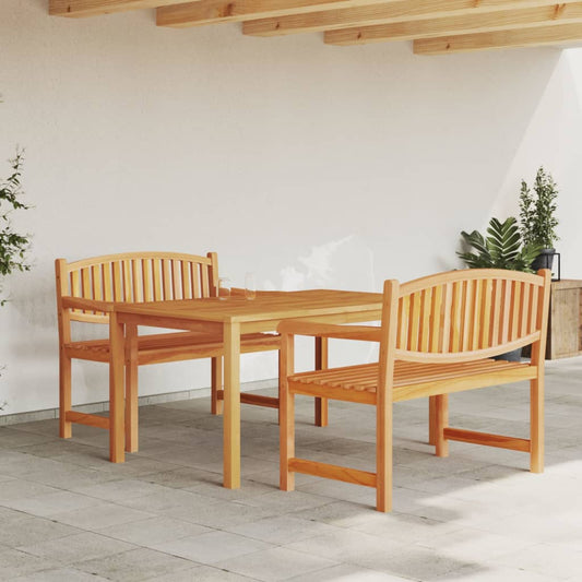 3-piece outdoor dining set solid teak