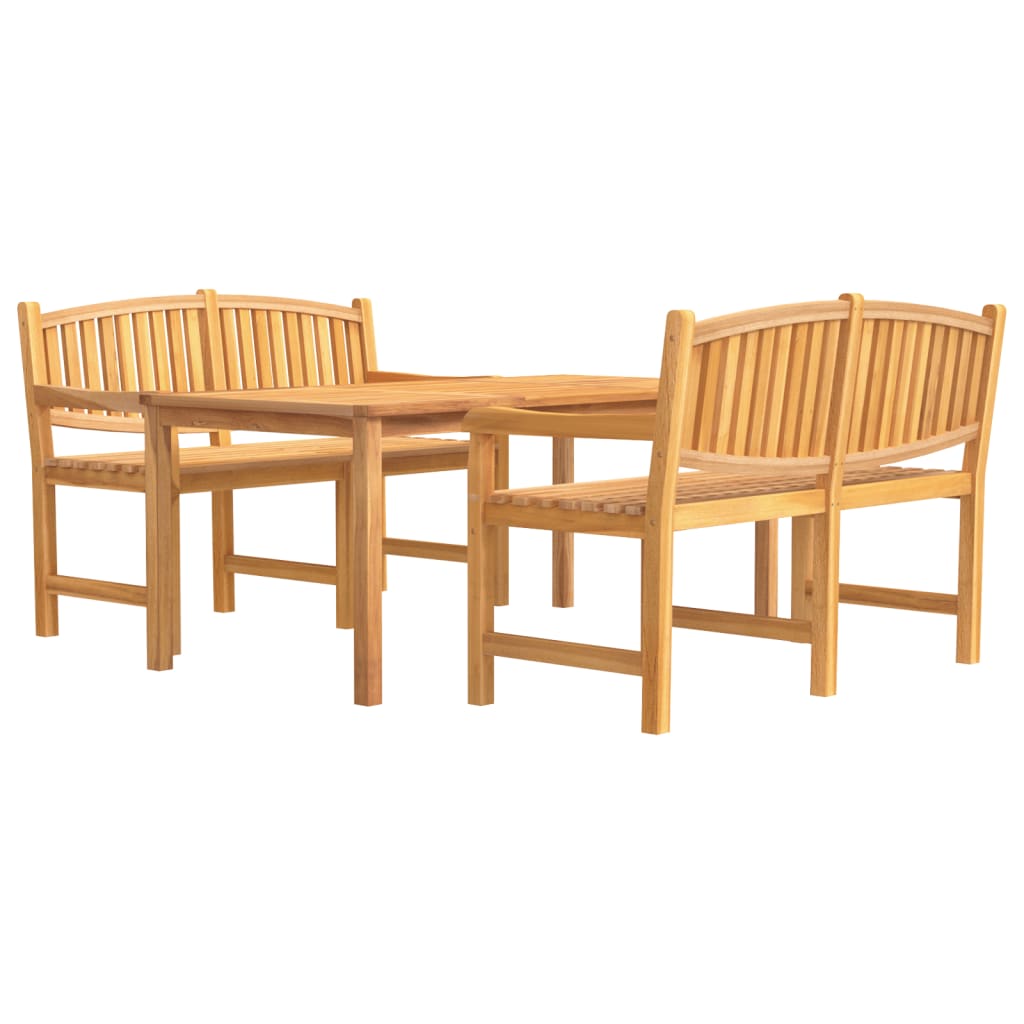 3-piece outdoor dining set solid teak