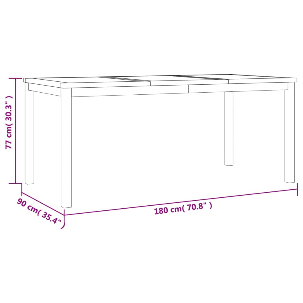 3-piece outdoor dining set solid teak