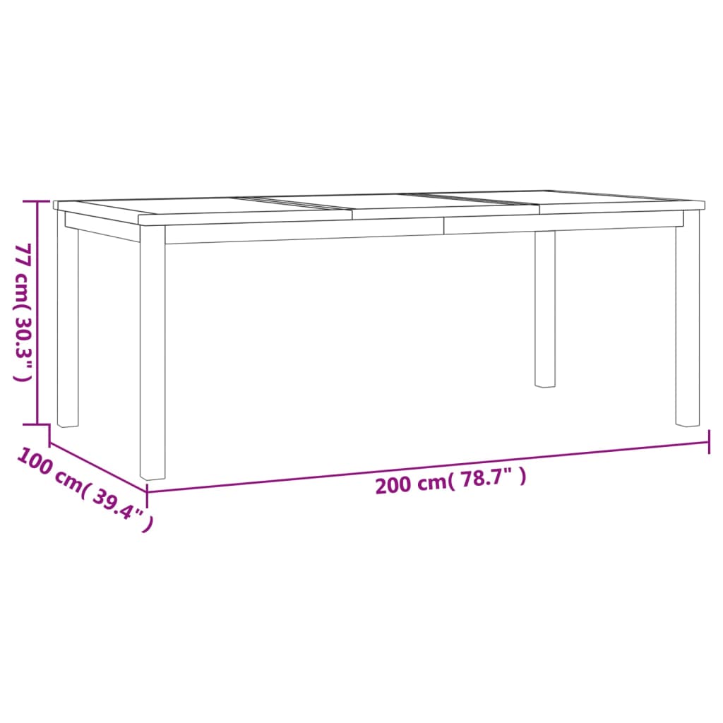 3-piece outdoor dining set solid teak