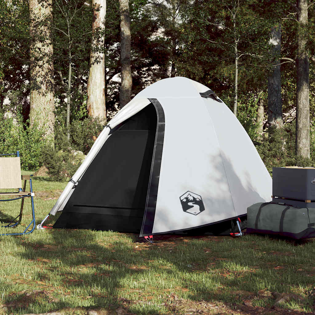 Dome tent for 2 people, white blackout fabric, waterproof