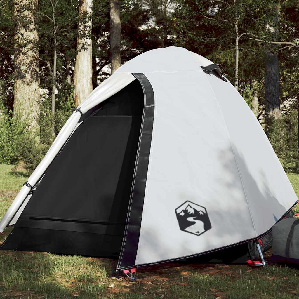 Dome tent for 2 people, white blackout fabric, waterproof