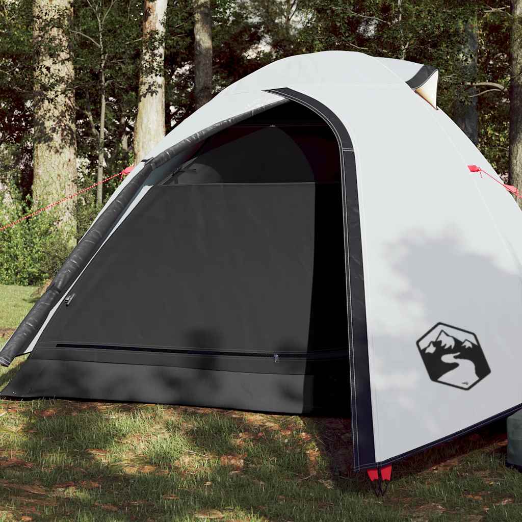 Dome tent for 2 people, white blackout fabric, waterproof