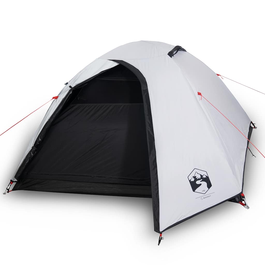 Dome tent for 4 people, white blackout fabric, waterproof