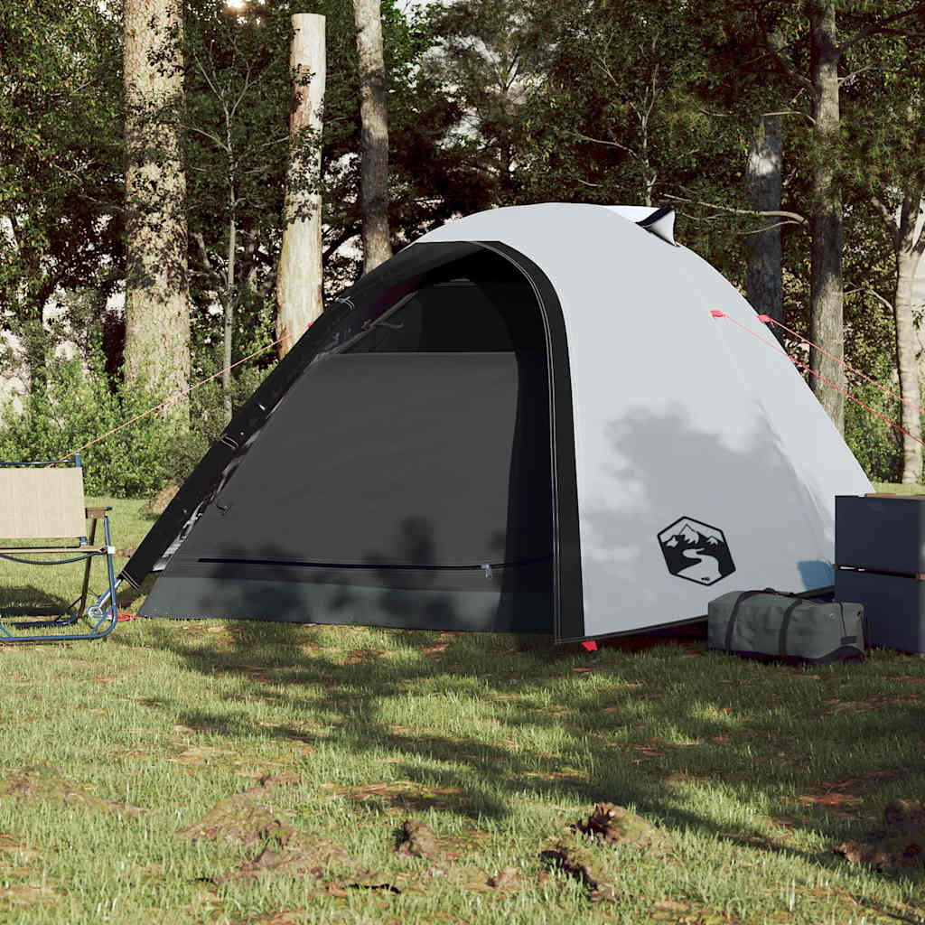 Dome tent for 4 people, white blackout fabric, waterproof