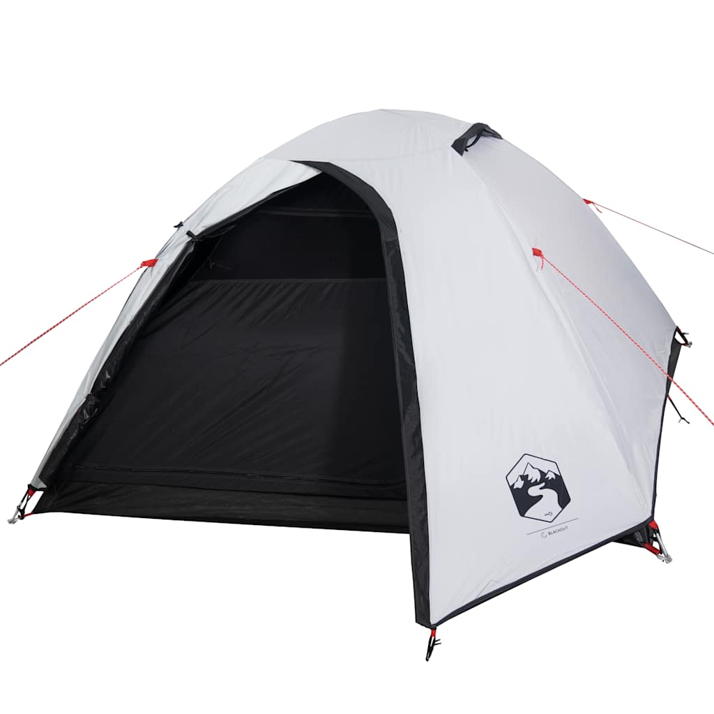 Dome tent for 4 people, white blackout fabric, waterproof