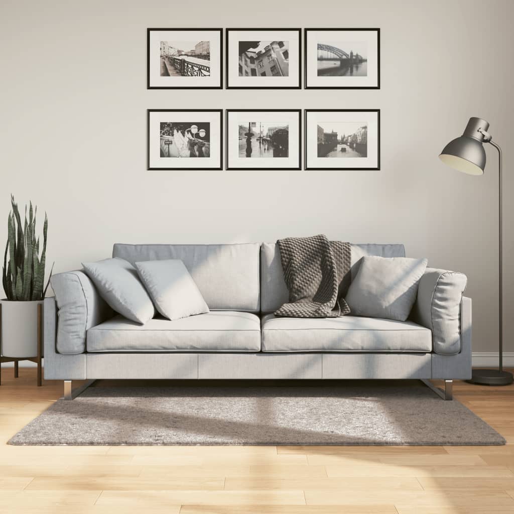 Pörrömatto PAMPLONA korkeanukka moderni beige 80x150 cm