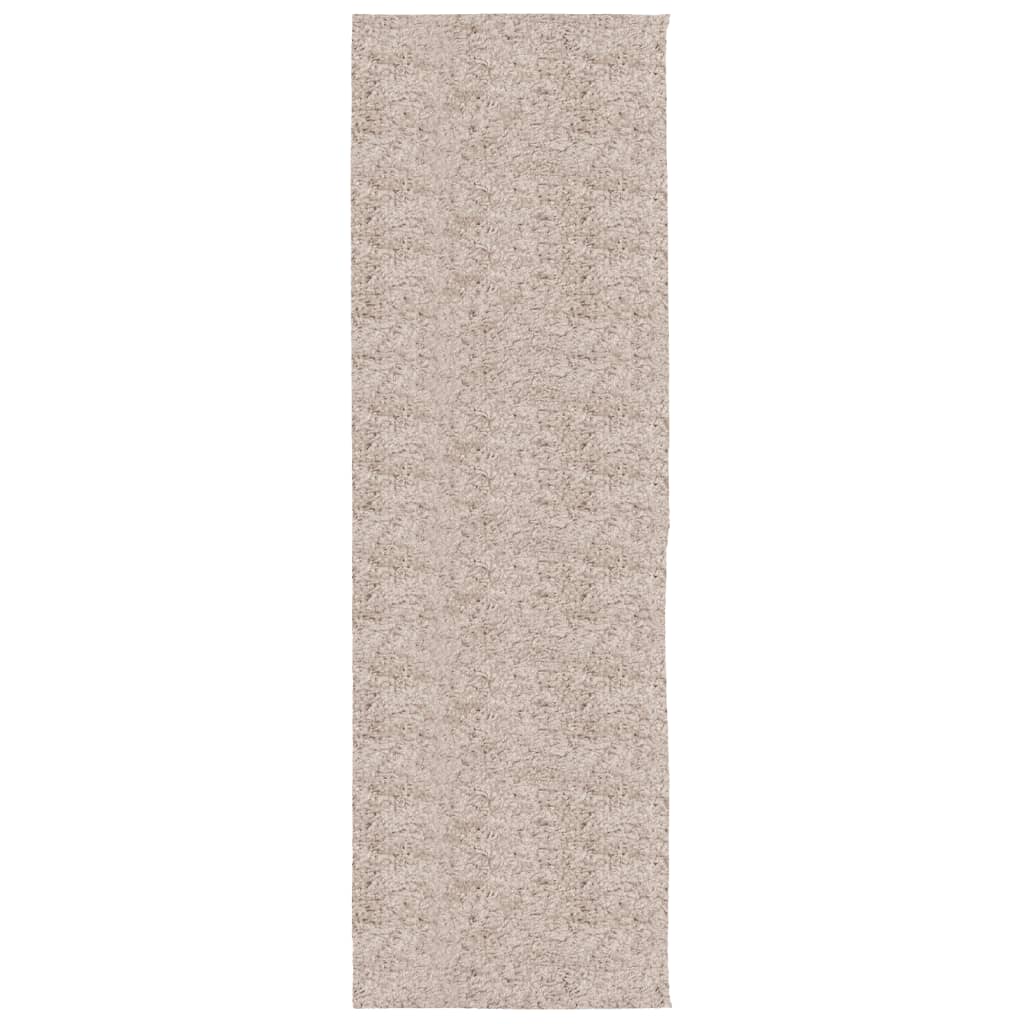 Pörrömatto PAMPLONA korkeanukka moderni beige 80x250 cm