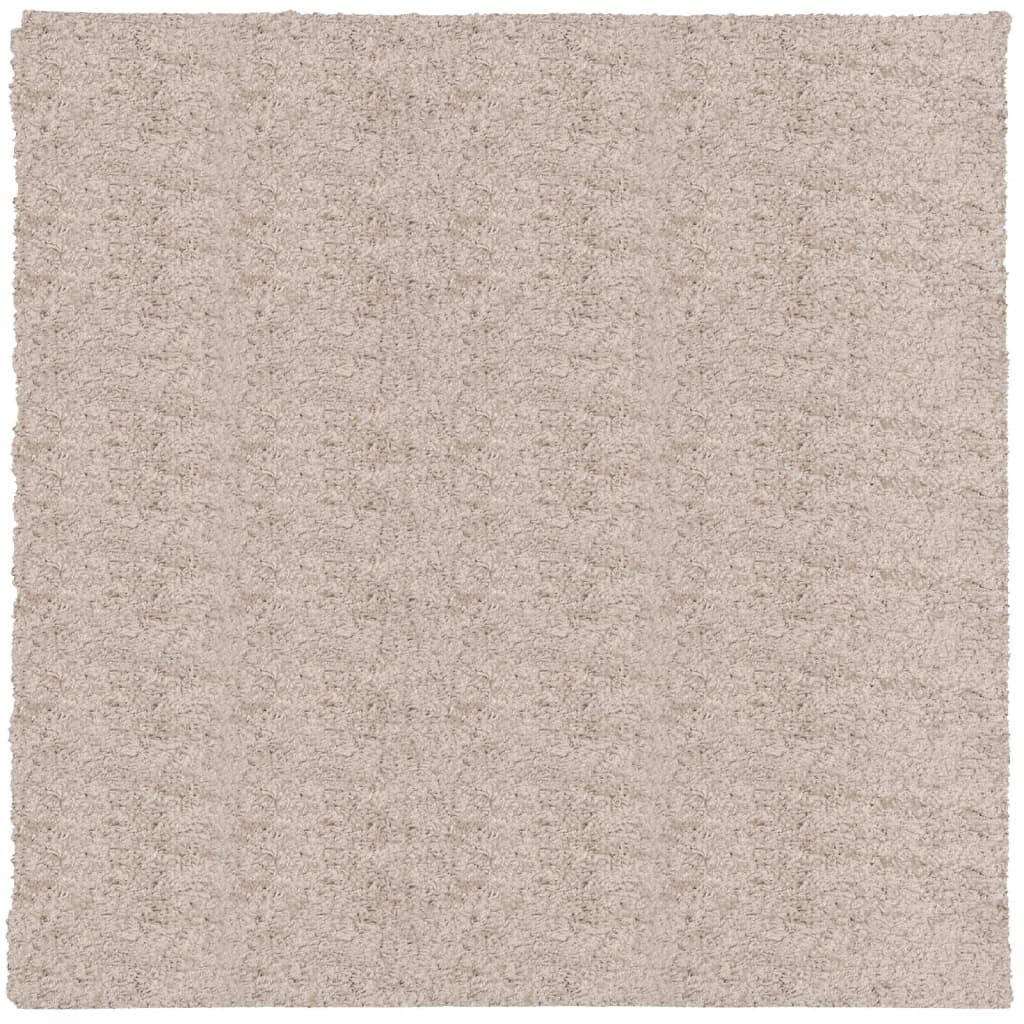 Pörrömatto PAMPLONA korkeanukka moderni beige 120x120 cm