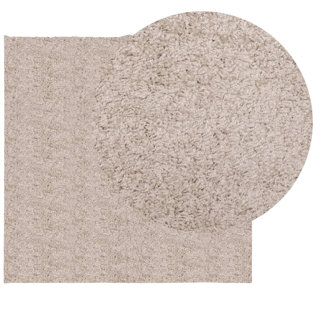 Pörrömatto PAMPLONA korkeanukka moderni beige 120x120 cm