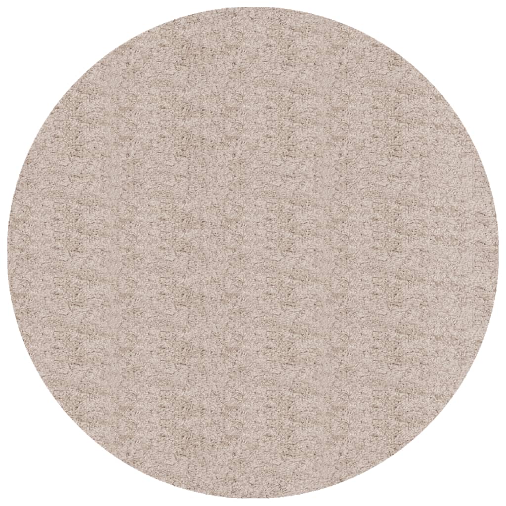 Pörrömatto PAMPLONA korkeanukka moderni beige Ø 80 cm