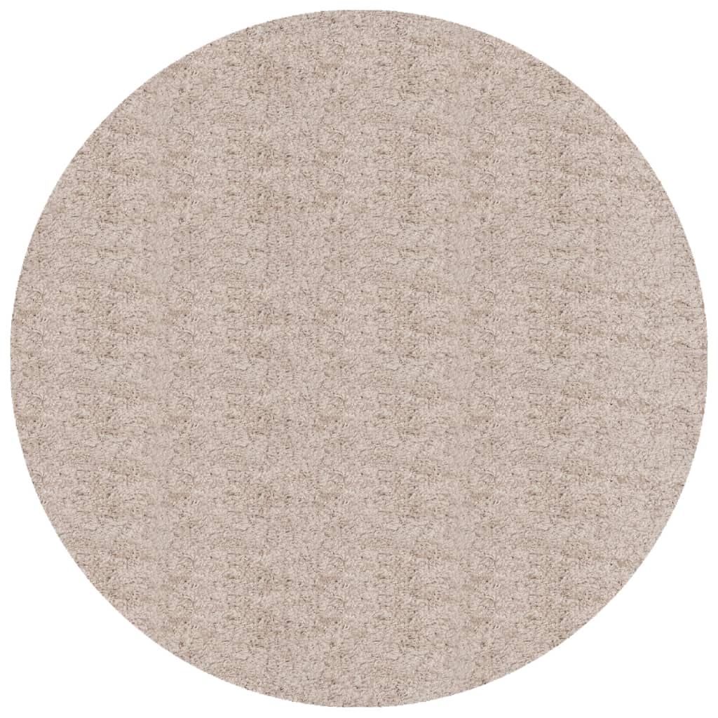 Pörrömatto PAMPLONA korkeanukka moderni beige Ø 120 cm