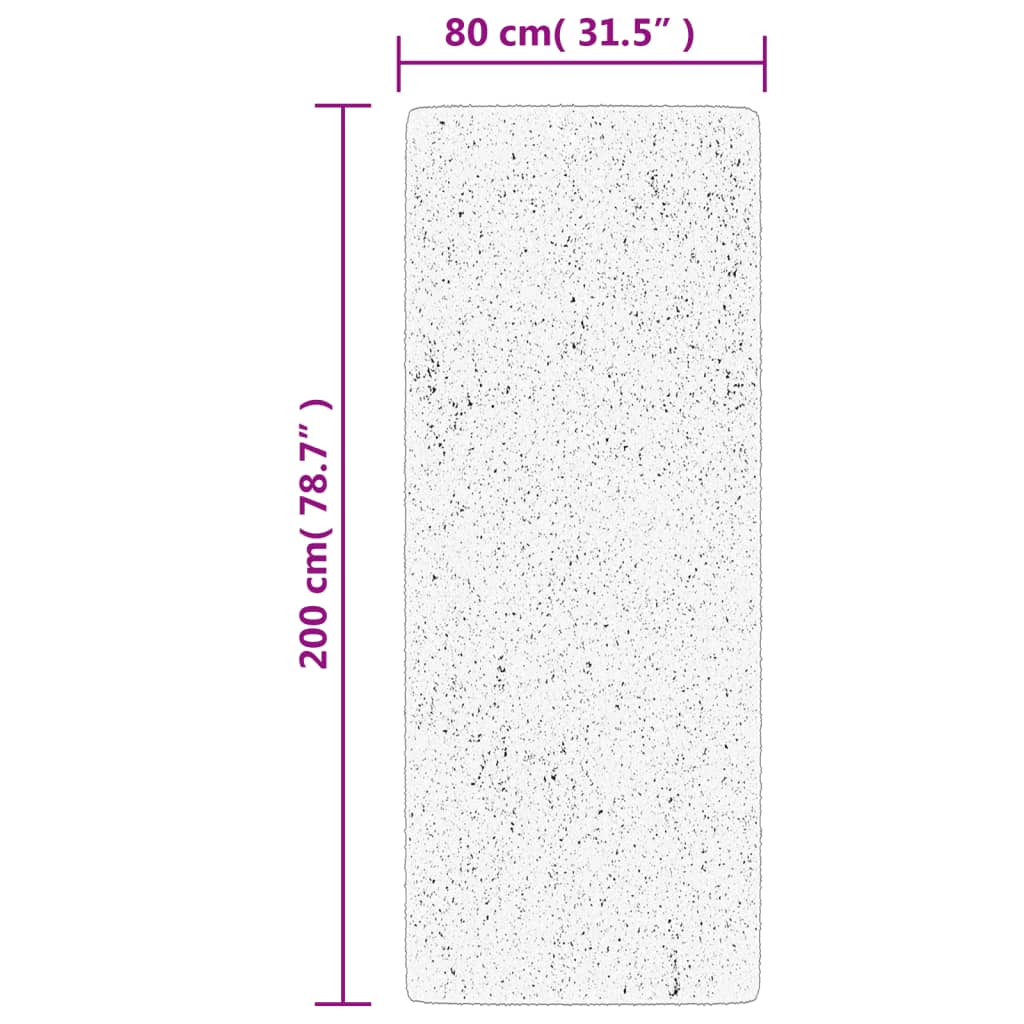 Matto OVIEDO lyhytnukkainen antrasiitti 80x200 cm