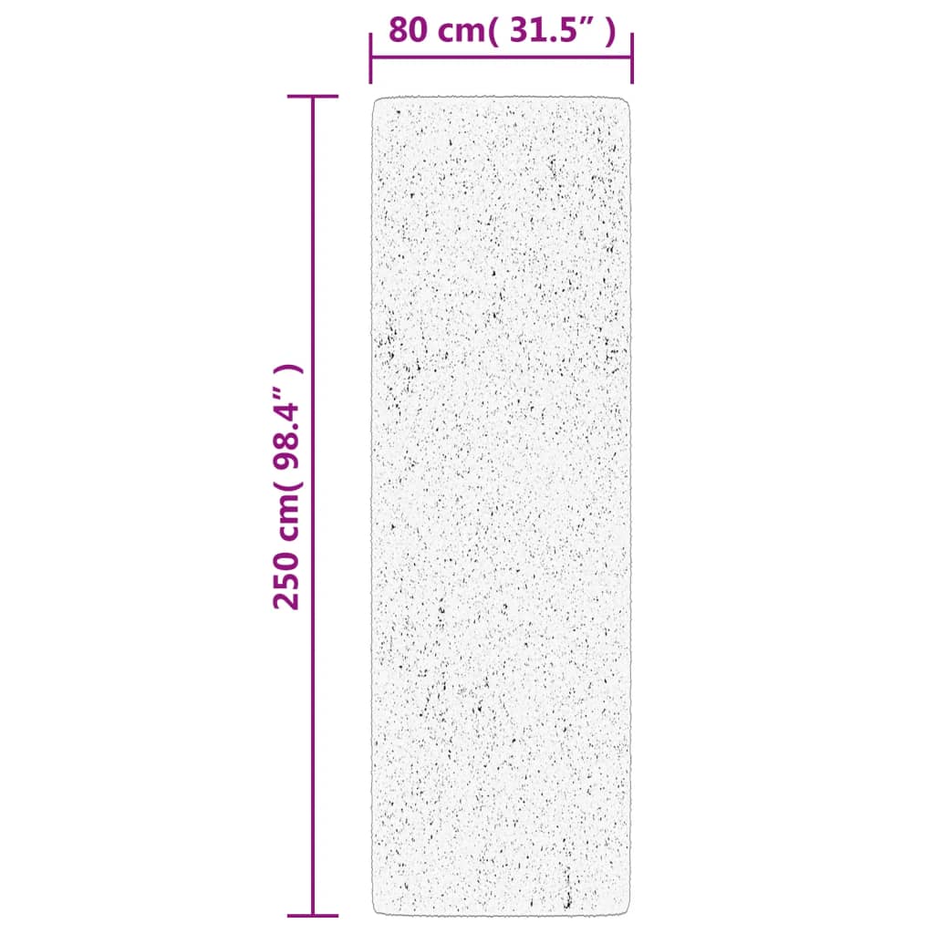 Matto OVIEDO lyhytnukkainen antrasiitti 80x250 cm