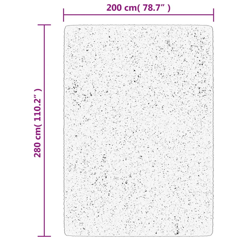 Matto OVIEDO lyhytnukkainen musta 200x280 cm