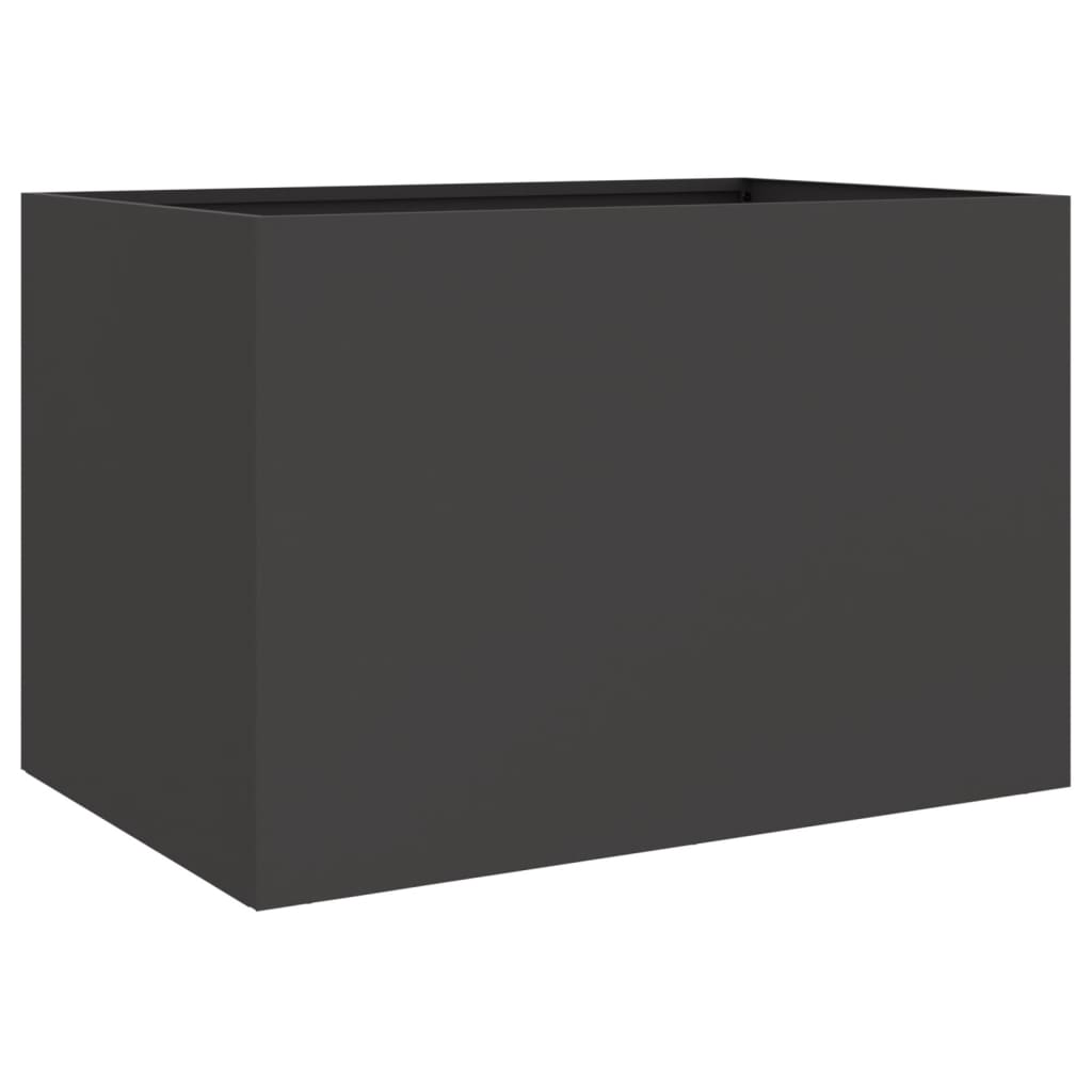 Flower box black 62x40x39 cm steel