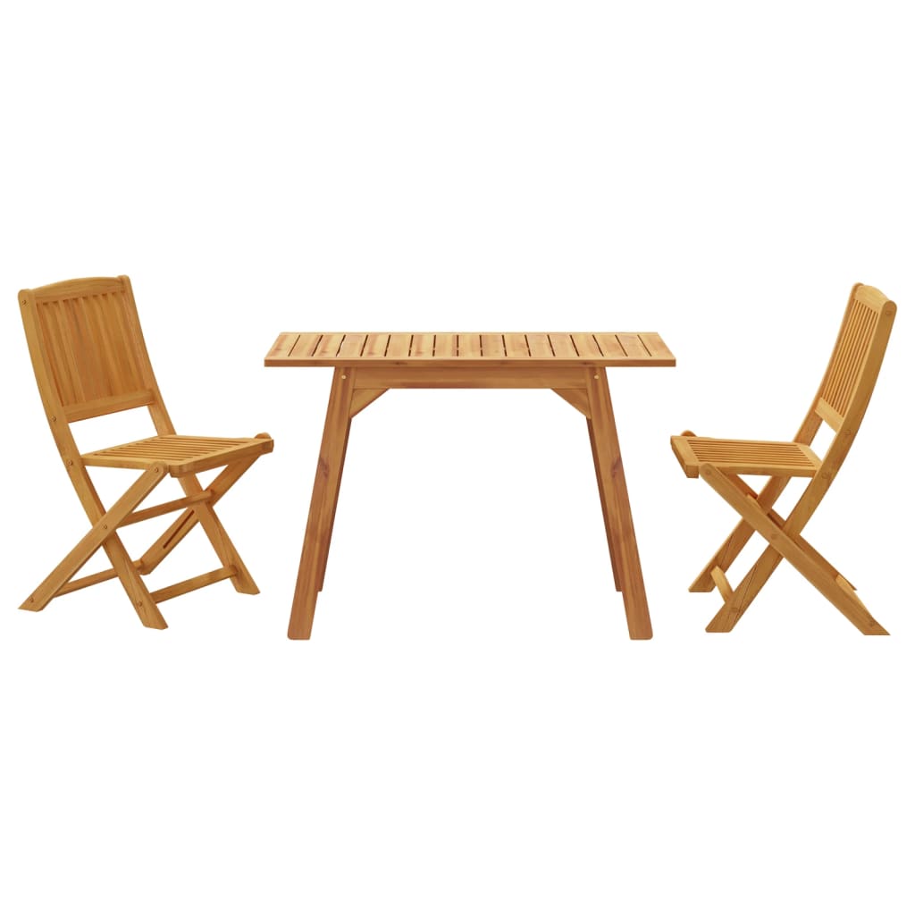 3-piece outdoor dining set solid acacia wood