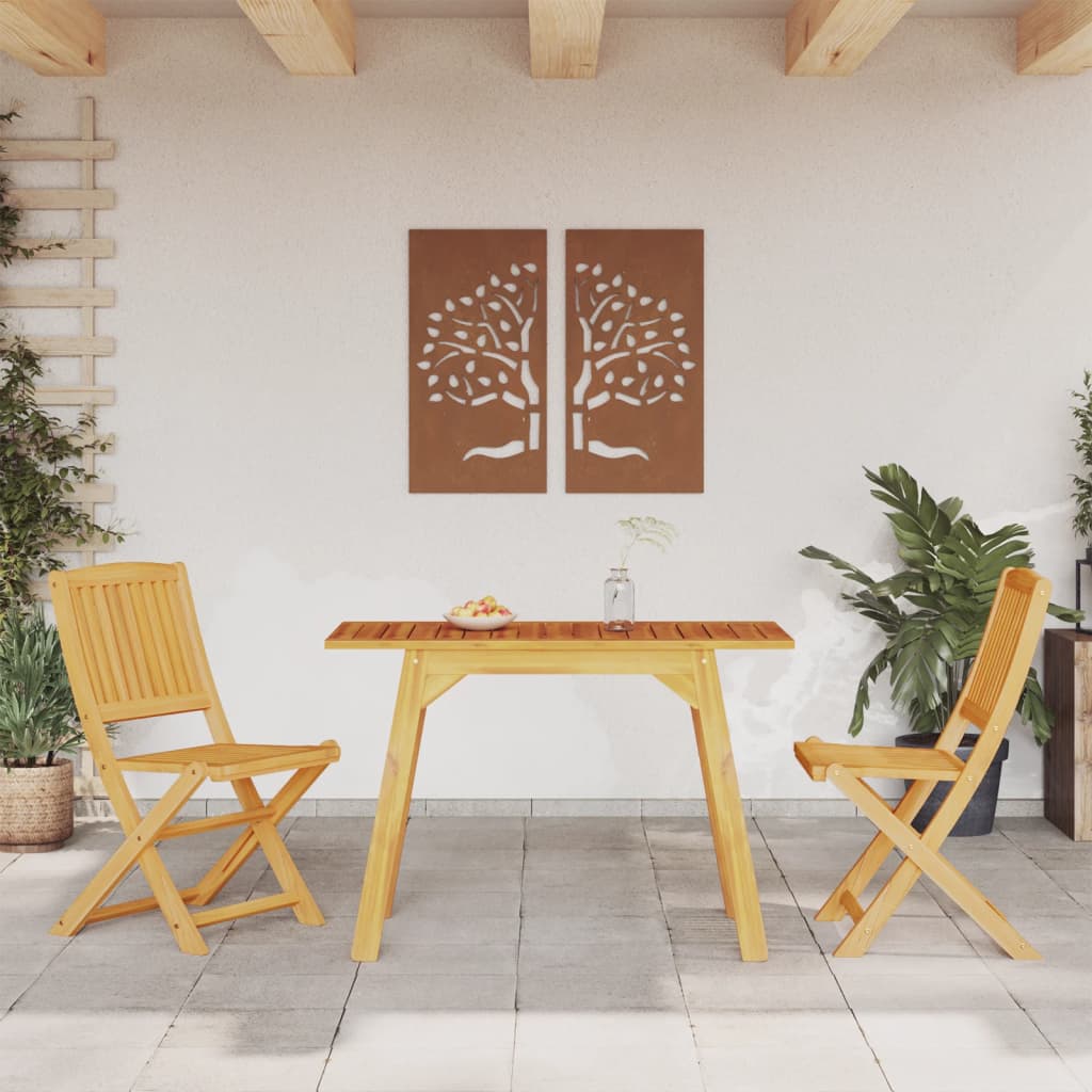 3-piece outdoor dining set solid acacia wood