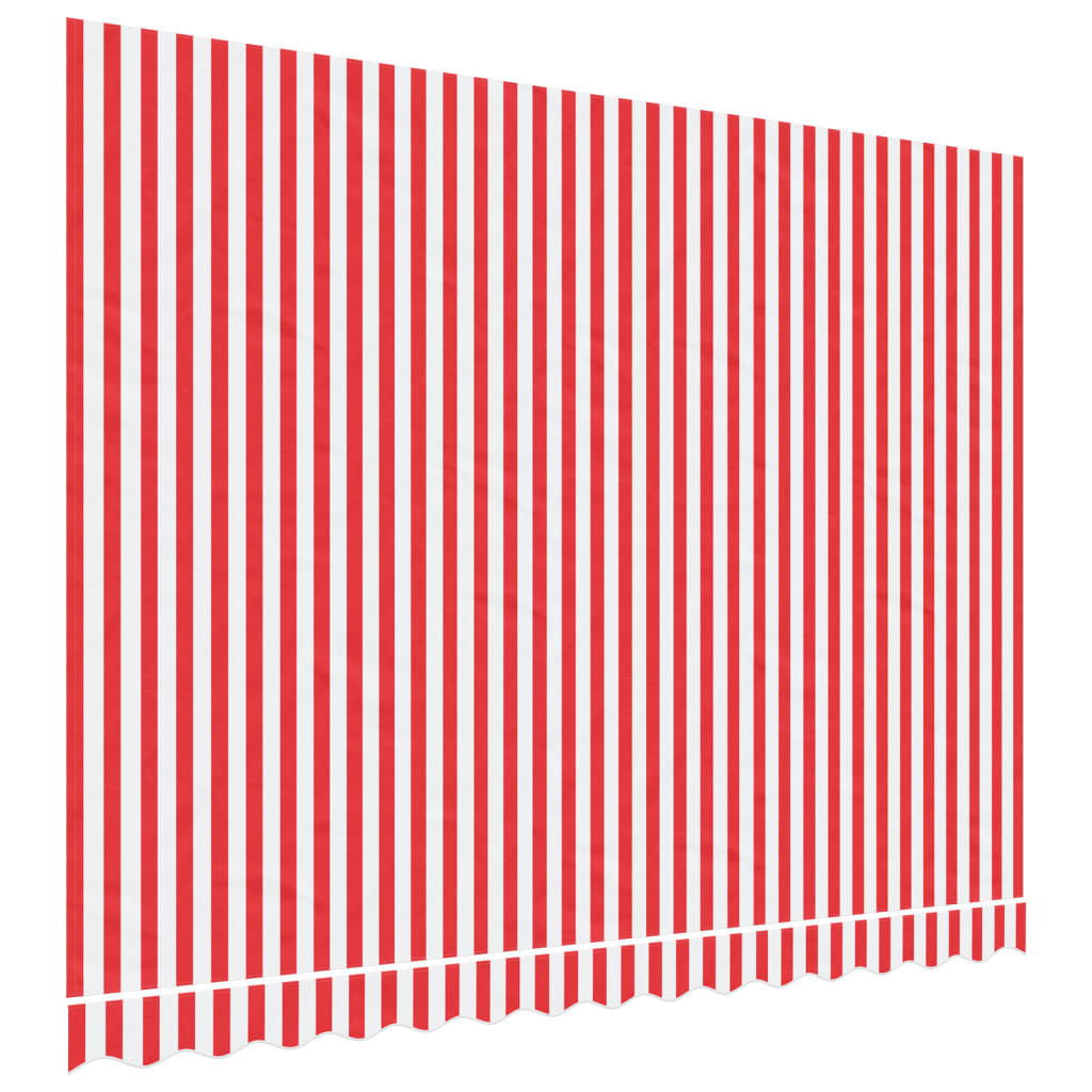 Replacement fabric for awning with red and white stripes 3.5x2.5 m