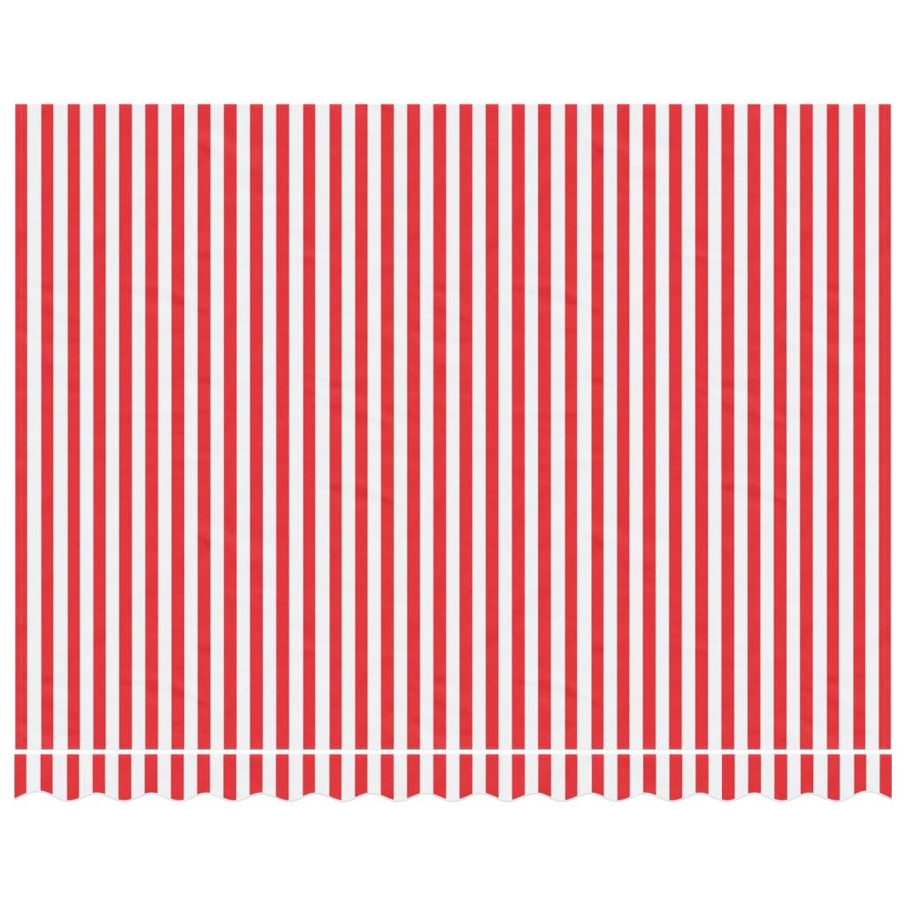 Replacement fabric for awning with red and white stripes 3.5x2.5 m