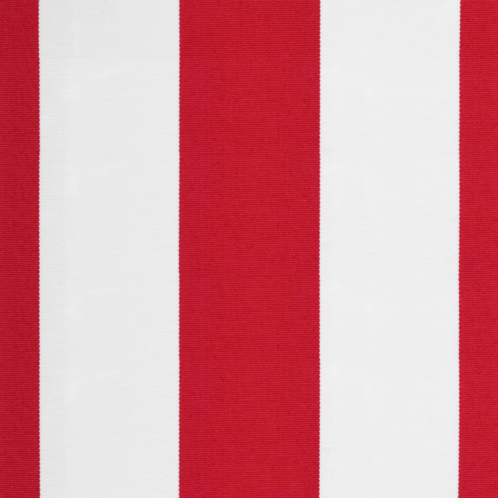 Replacement fabric for awning with red and white stripes 3.5x2.5 m