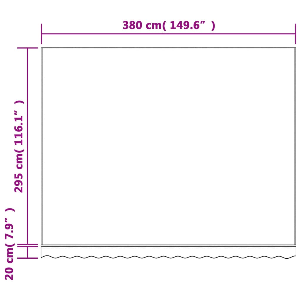 Ersatzstoff für Markisen mit roten und weißen Streifen 4x3 m