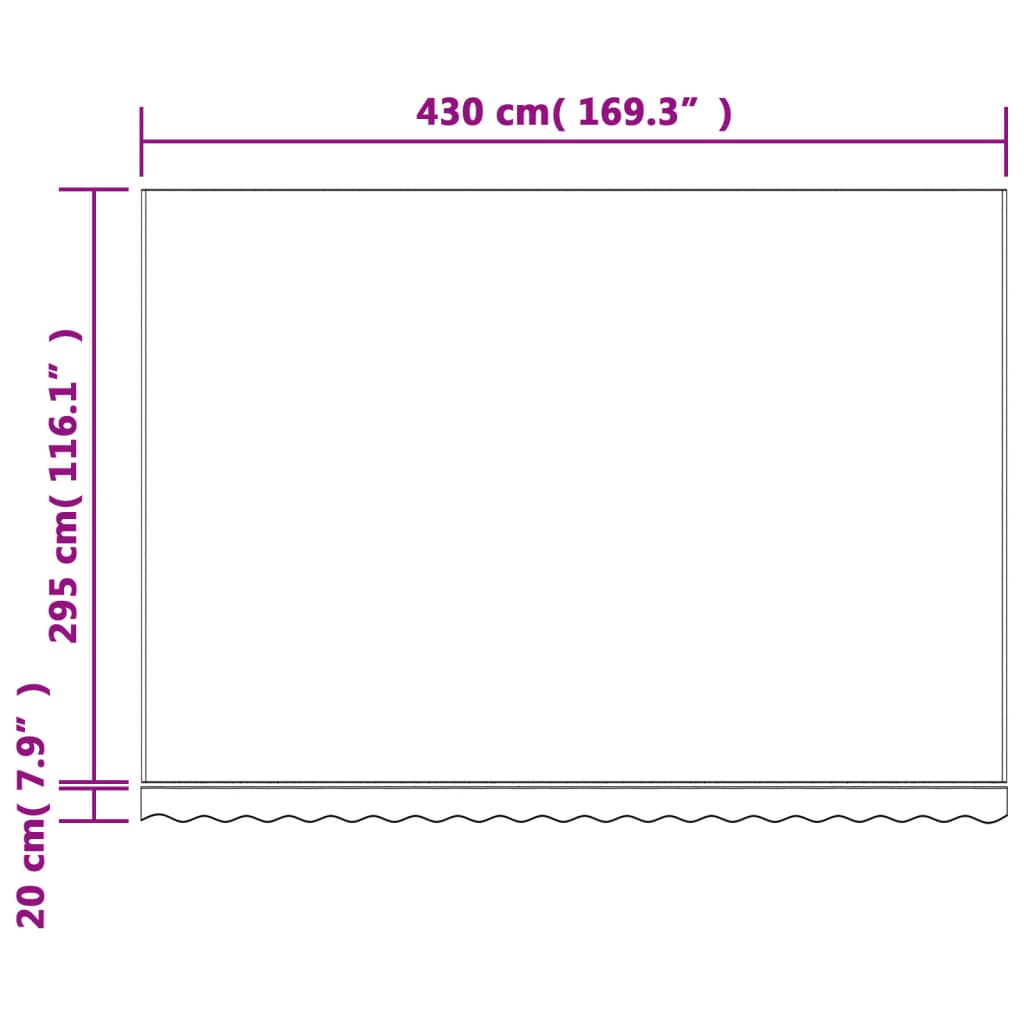 Vaihtokangas markiisiin punavalkoraidallinen 4,5x3 m