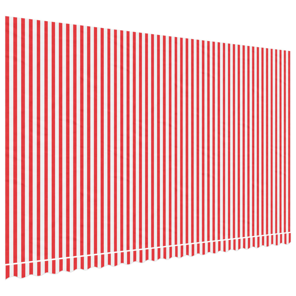 Ersatzstoff für Markisen mit roten und weißen Streifen 5x3 m