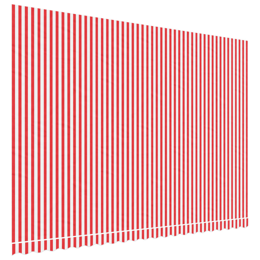 Ersatzstoff für Markisen mit roten und weißen Streifen 5x3,5 m