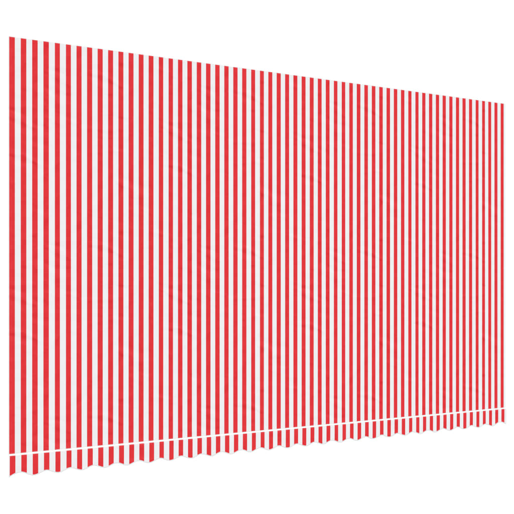 Ersatzstoff für Markisen mit roten und weißen Streifen 6x3,5 m