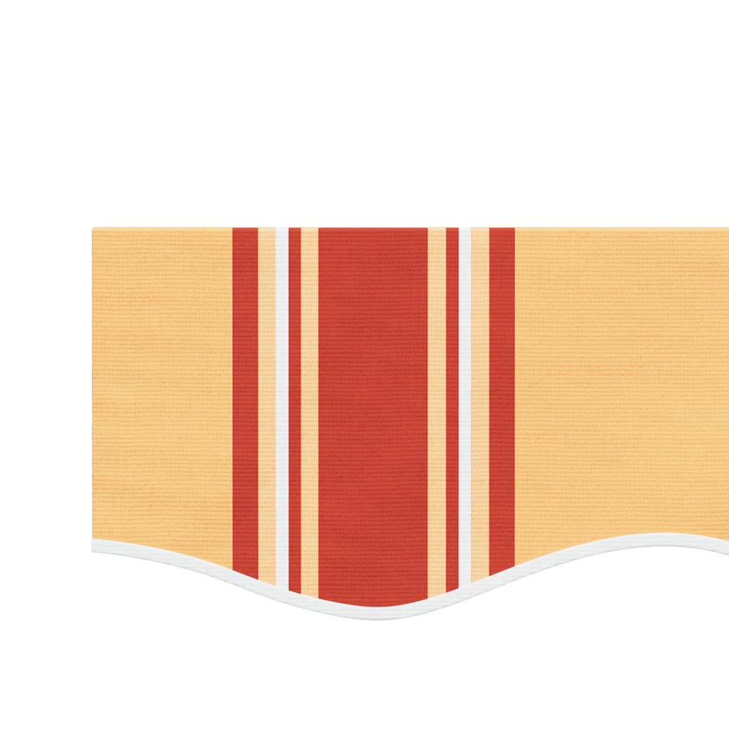 Replacement fabric for awning hem, yellow-orange striped, 3 m