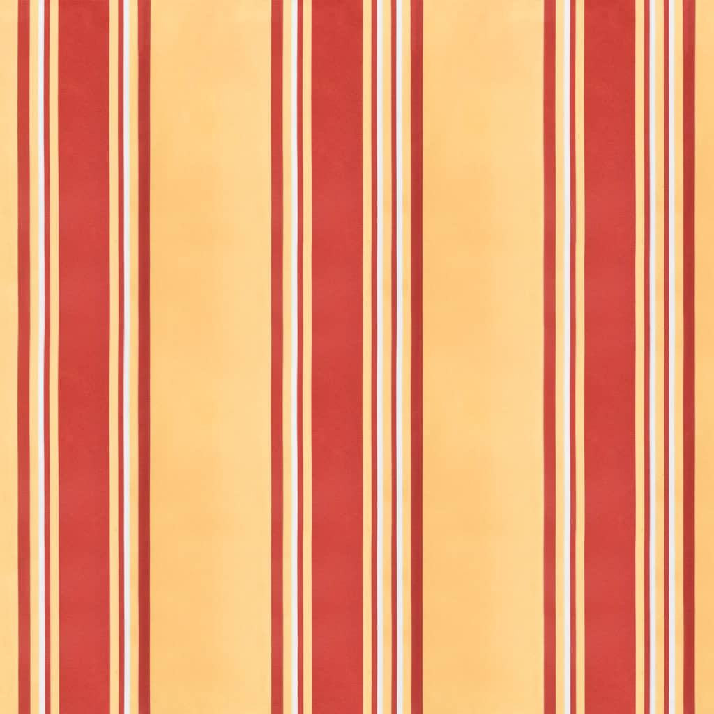 Replacement fabric for awning hem, yellow-orange striped, 3 m