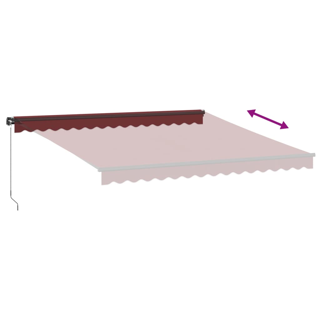 Käsin kelattava markiisi viininpunainen 400x350 cm