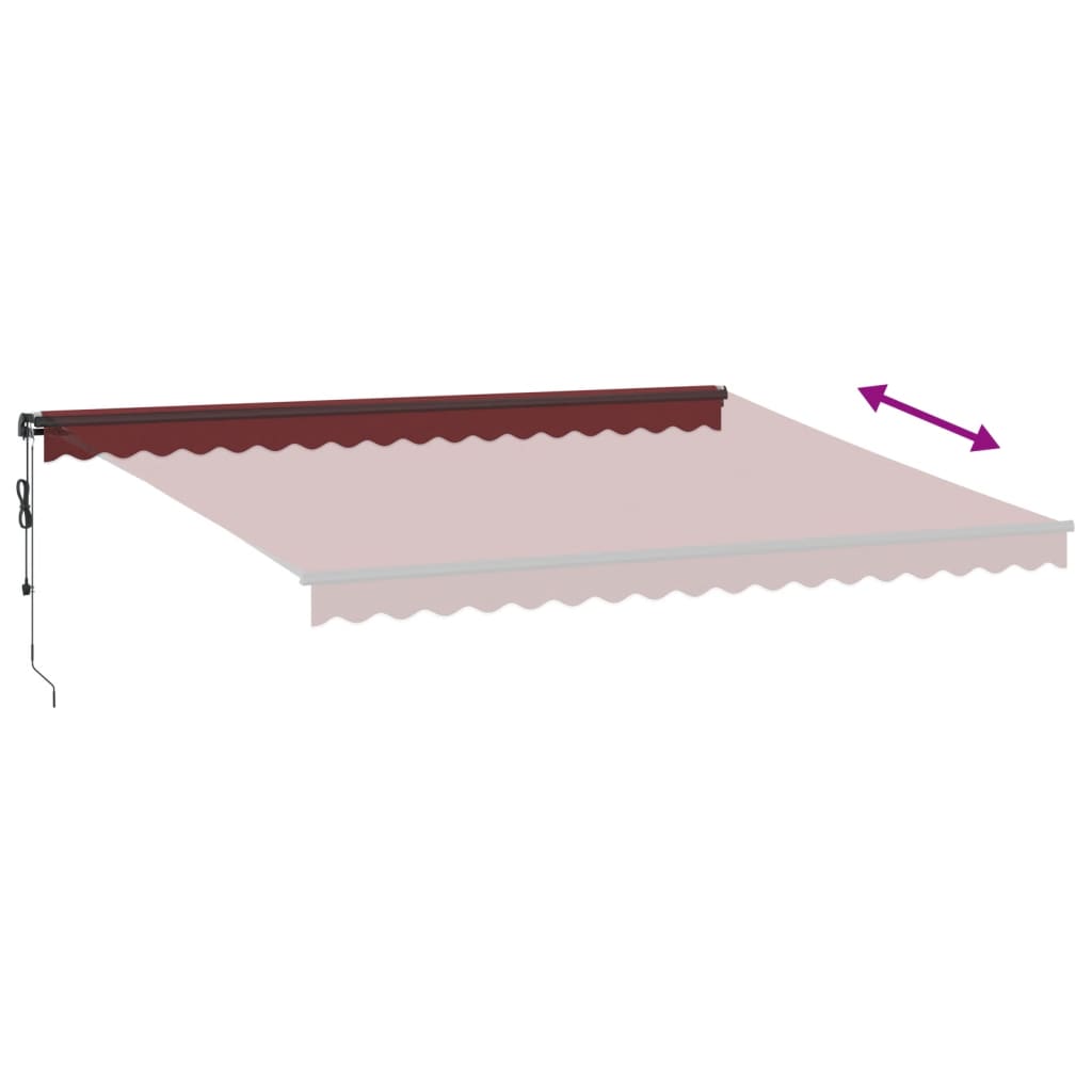 Automaattimarkiisi viininpunainen 450x350 cm