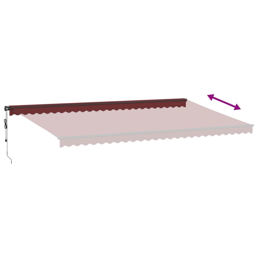 Automatic awning burgundy 600x350 cm