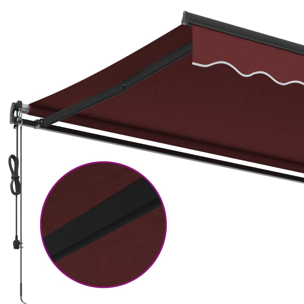 Automatic awning burgundy 600x350 cm