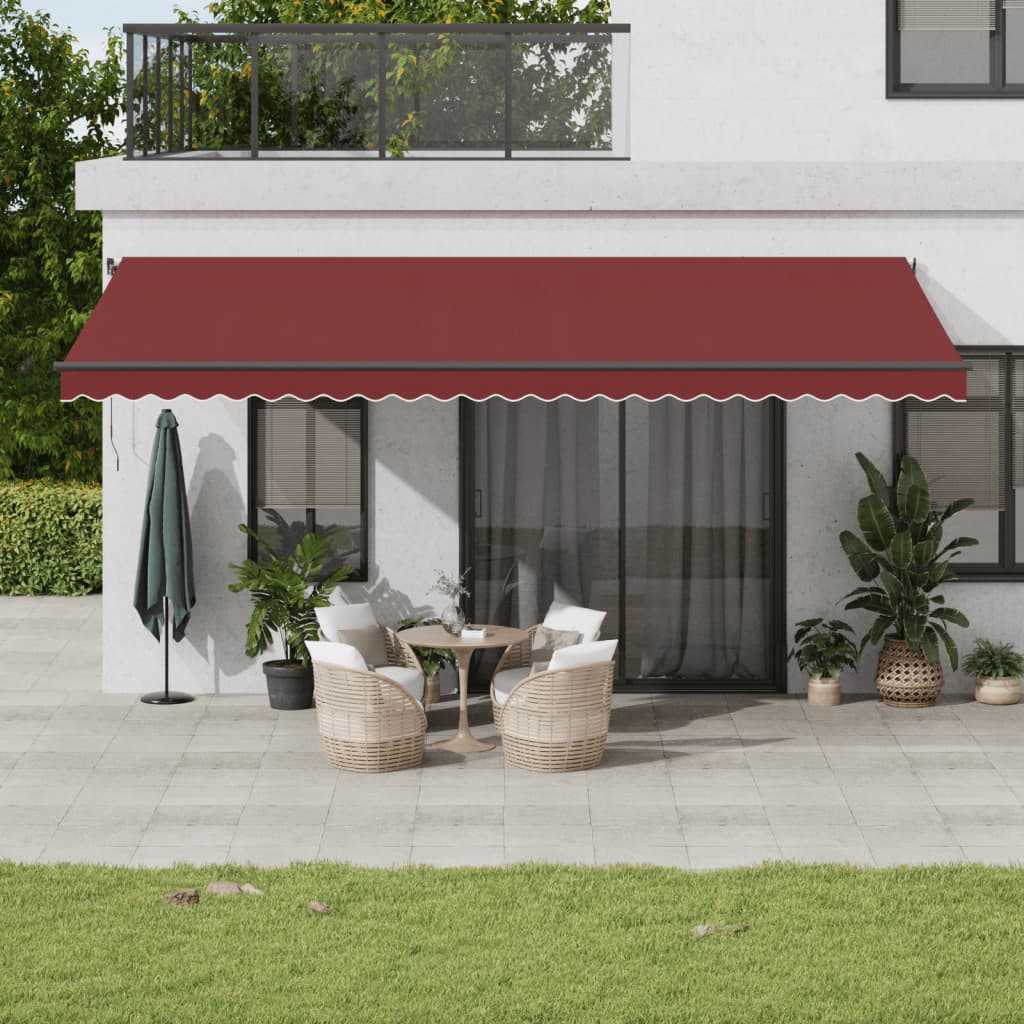 Automatic awning burgundy 600x350 cm