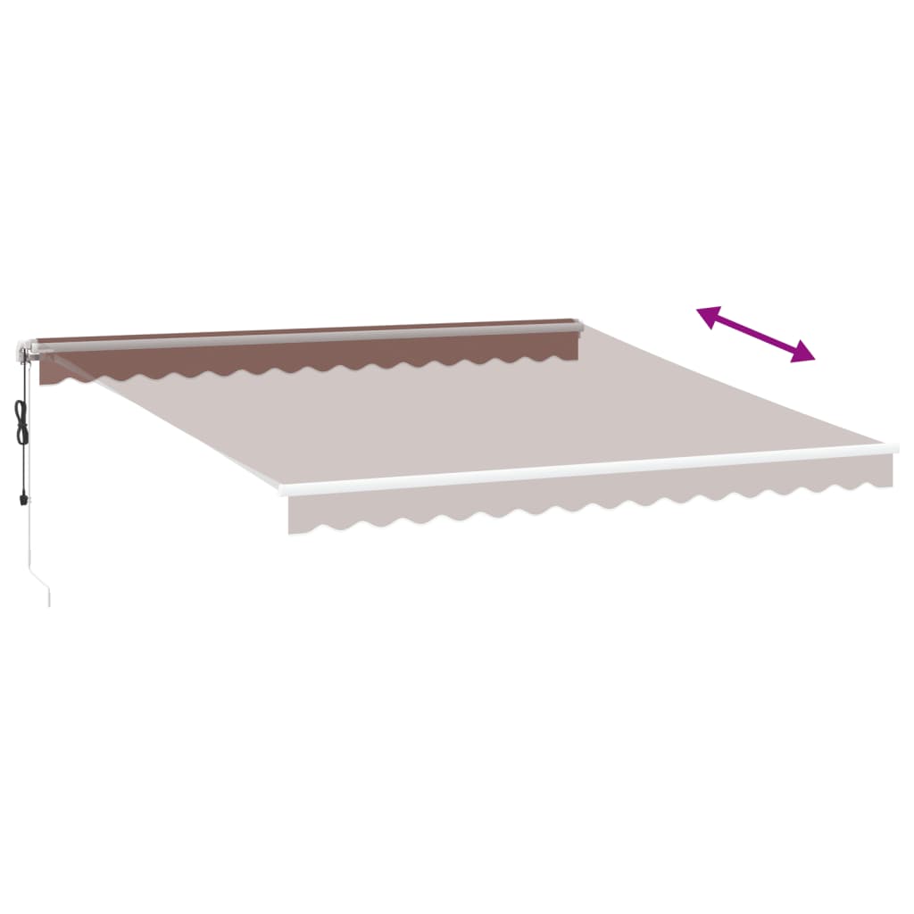 Automaattimarkiisi LED ruskea 400x300 cm