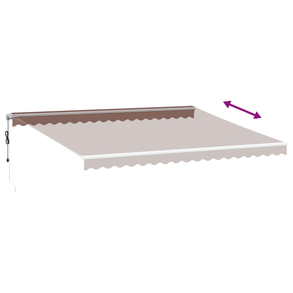 Automaattimarkiisi LED ruskea 450x300 cm