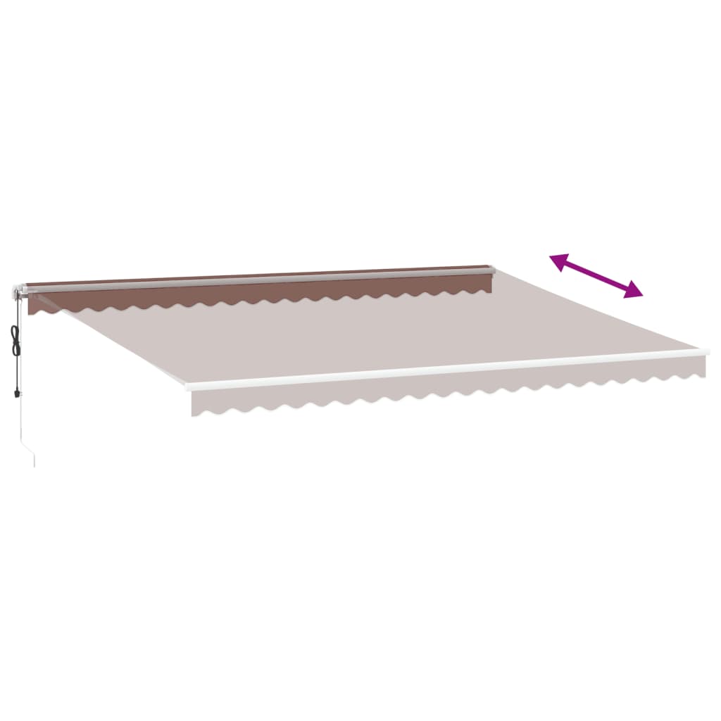 Automaattimarkiisi LED ruskea 500x300 cm